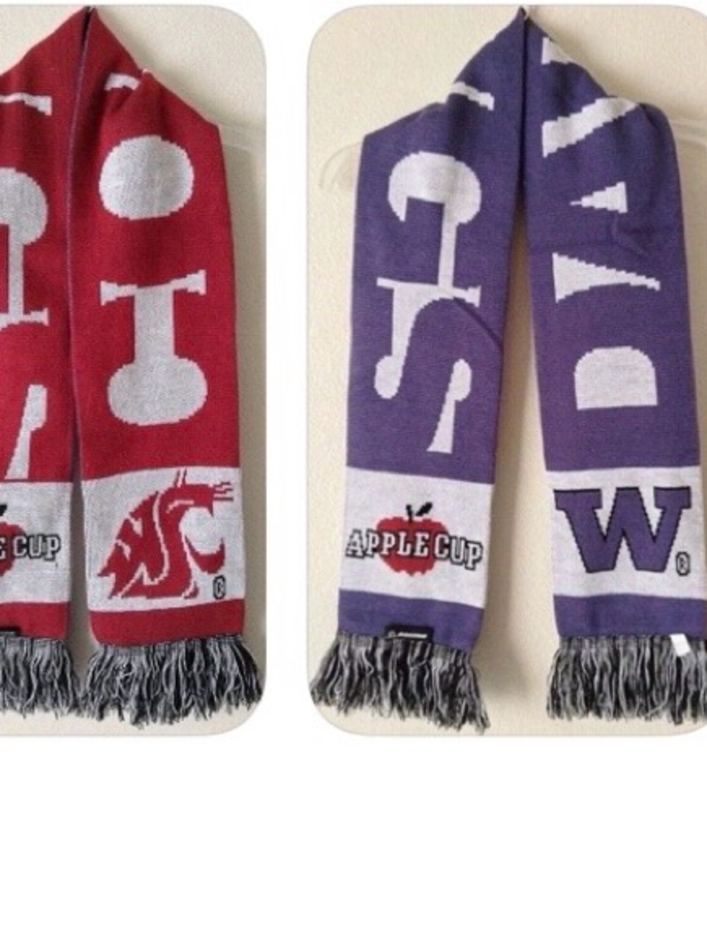 Boeing Apple Cup UW Huskies WSU Cougars Reversible Scarf New Sealed